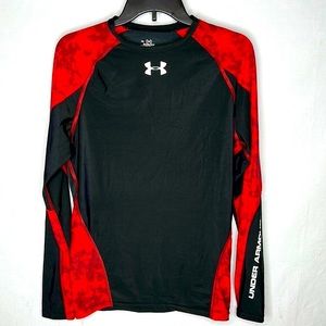 Under Armour heat gear Red and Black work out shirt Youth XL